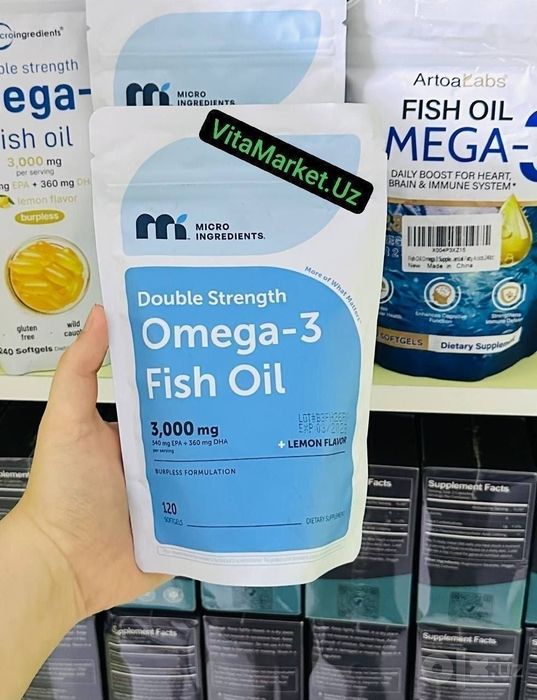 Omega 3 fish oil  1000 mg/120 softgel омега 3 3000 mg EPA DHA ha