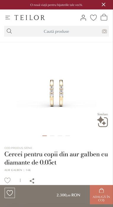 Cercei cu diamante