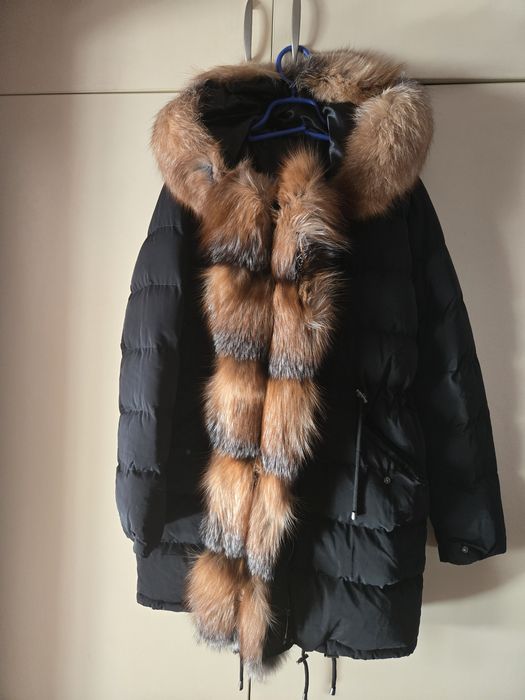 Дамска парка с естествен косъм