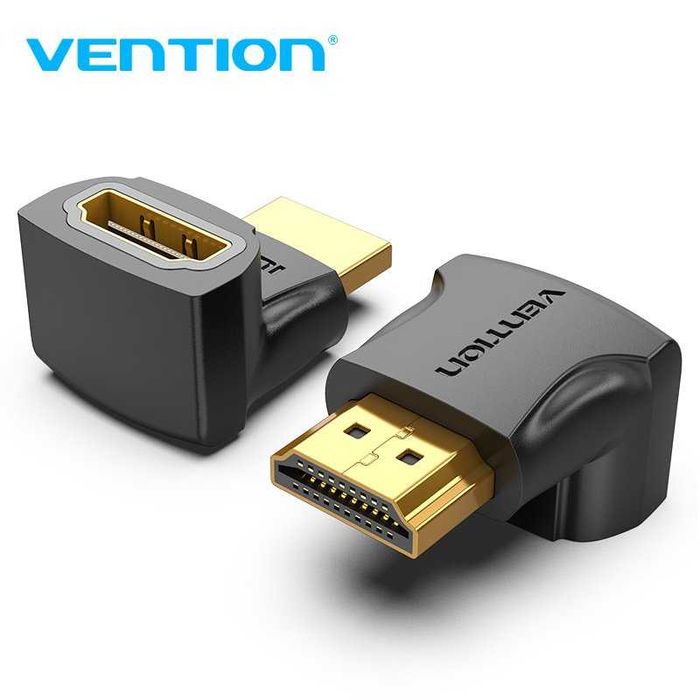Преходник Адаптер HDMI Мъжко - HDMI Женско Ъглов на 270° Vention AINB0