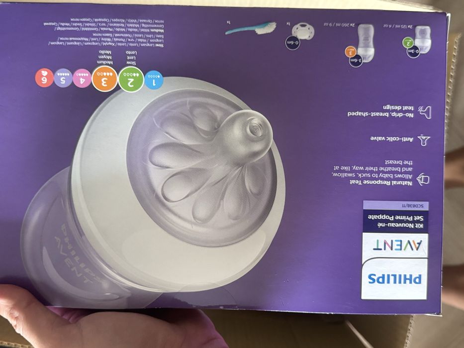 Новые бутылочки Avent Philips в упаковке