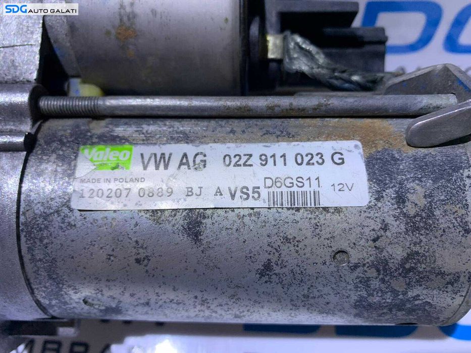 Electromotor cu 10 Dinti Audi A3 8P 1.4 TSI CAXC CMSA 2004 - 2013 Cod 02Z911023G D6GS11 [B3625]