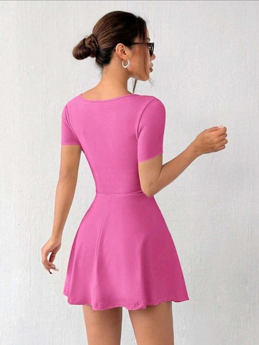 Дамска розова рокля