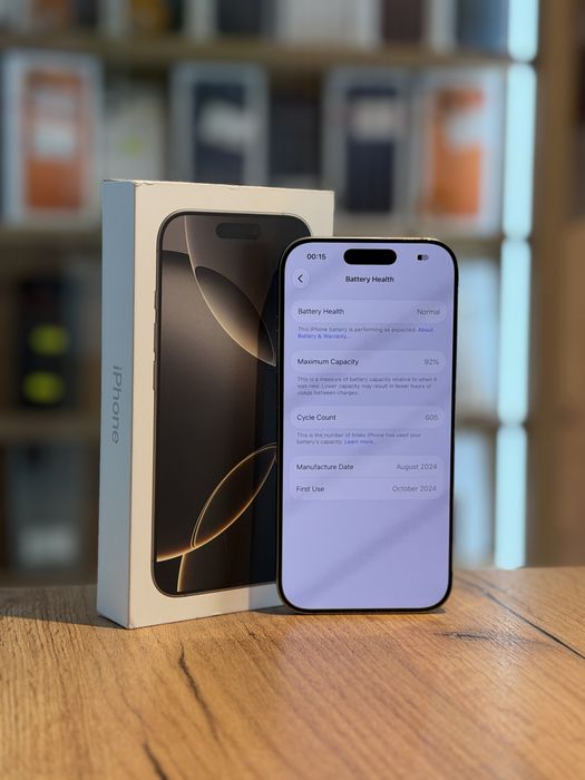 iPhone 16 Pro 128Gb Natural Esim/Baterie92%/Garantie 12 luni @atsgsm.ro