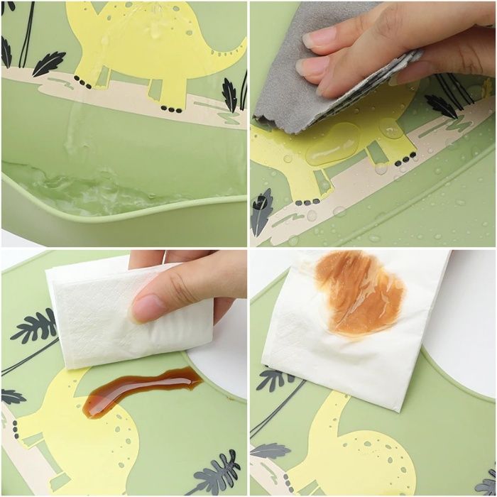 Bavetica hranire bebelusi nou silicon moale reglabila buzunar colector