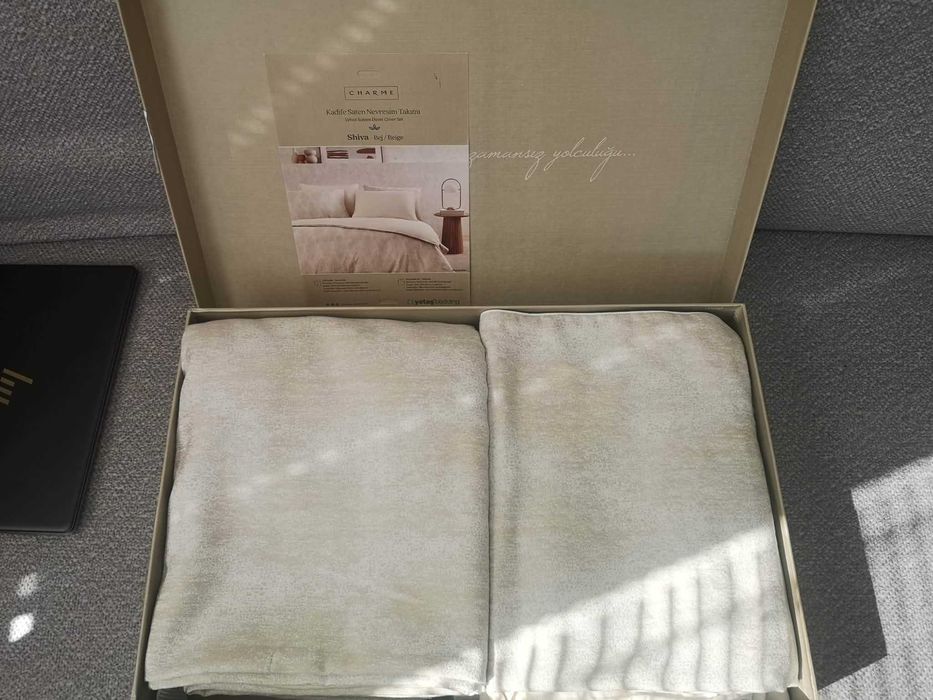 Нов луксозен спален комплект Yataş Bedding Charme Shiva – сатен, 200x220