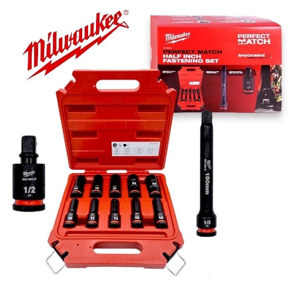 Комплект ударни вложки Milwaukee 10-24мм 1/2" - 12 части
