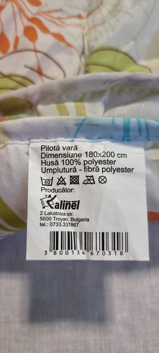 Pilota vara microfibra matlasata, 180x200 cm