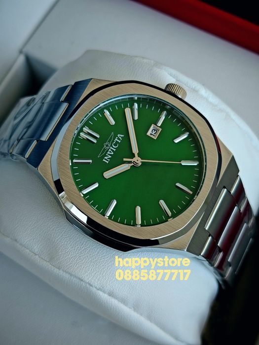 INVICTA Elite silver green dial 43 mm, Инвикта нов ръчен часовник