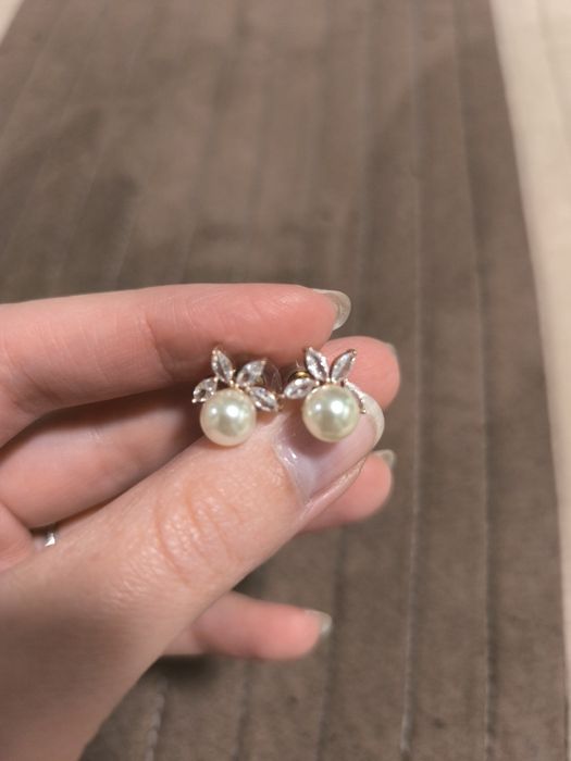 Дамски обеци с перли и бухалчета