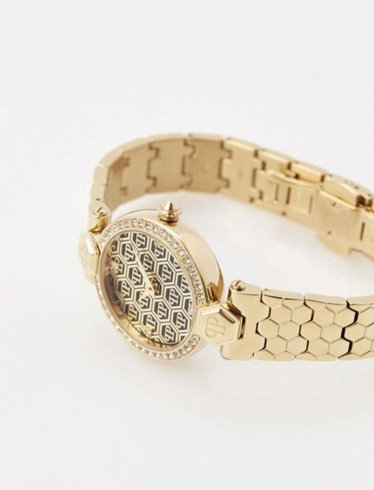 уникален златен часовник Philipp Plein