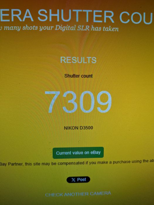 Nikon D3500 + объектив AF-P 18-55mm пробег 7300 кадров