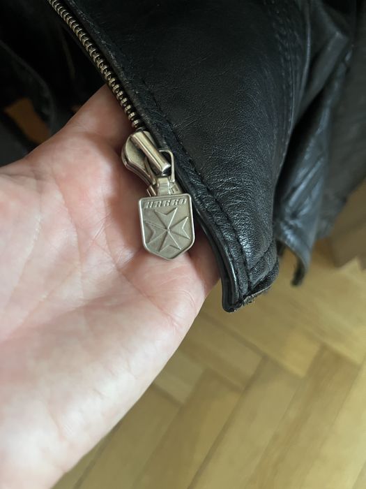 Geacă de piele bărbătească Harro, neagră, îmblănită