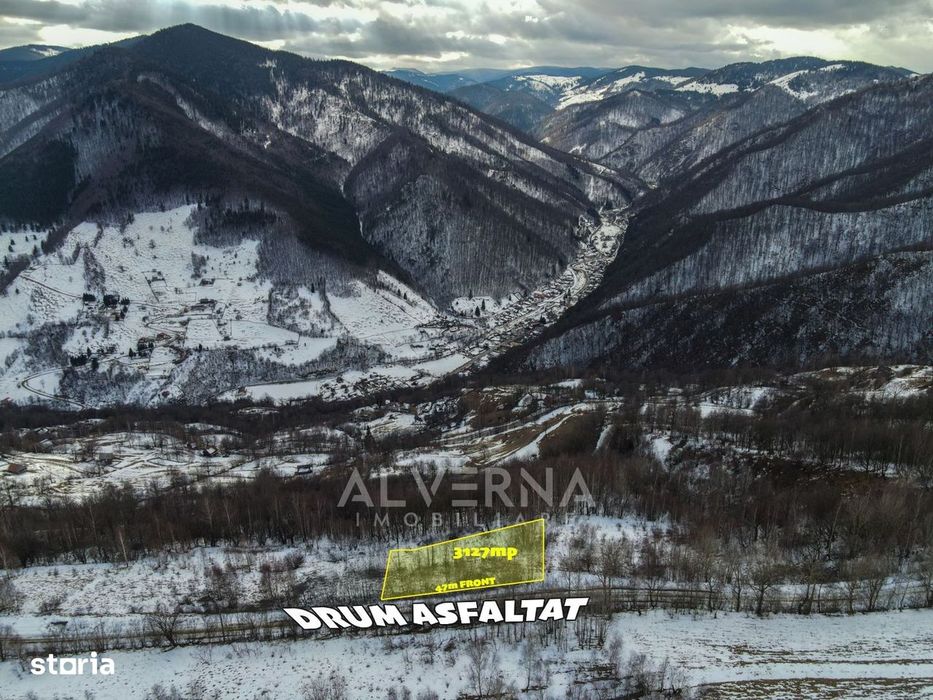 Teren intravilan 3127mp Front 47m | drum asfaltat | Plopi Valea Ierii