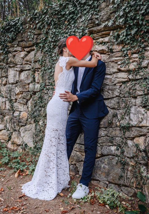 Дълга булчинска рокля