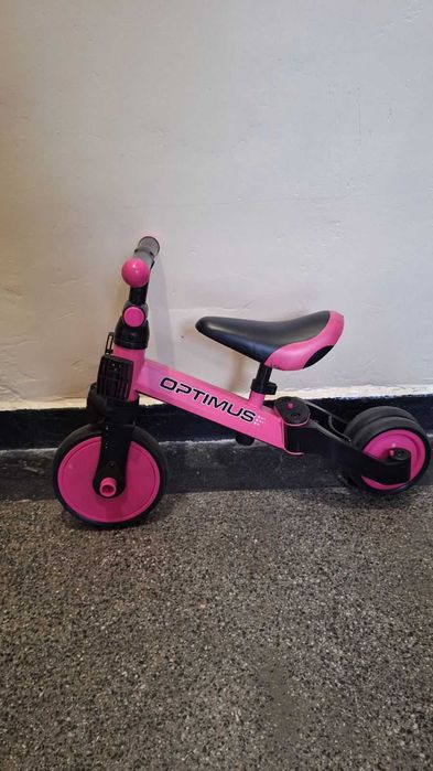 Детско колело milly-mally optimus  3в1--rozovo