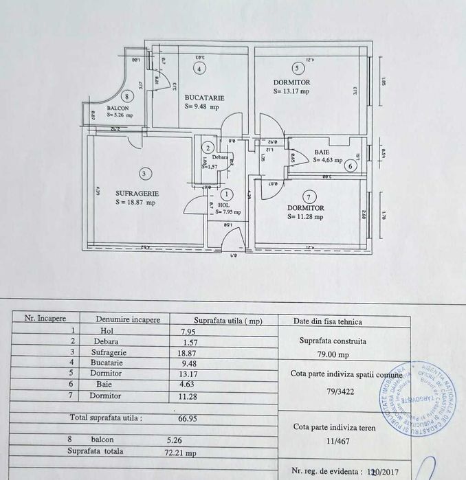 Apartament cu 3 camere de vanzare in Targoviste micro 5