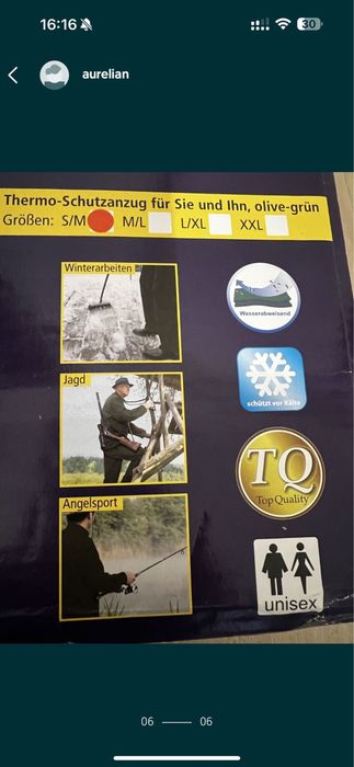 Costum termic vanatoare