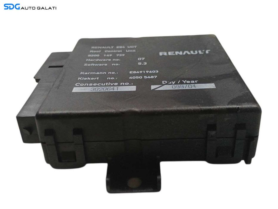 Unitate Modul Calculator Decapotare Renault Megane 2 Cabrio Decapotabil 2002 - 2008 Cod 8200149739 [L6801]