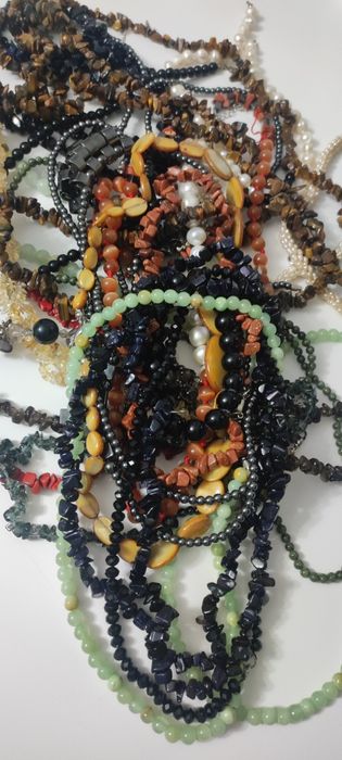 Бусы муранское и самоцветы   Италия