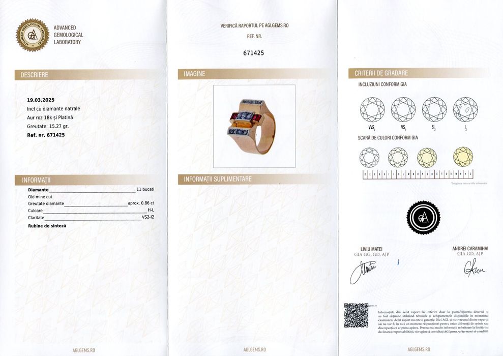 inel tank, unisex, aur 18k, diamante, certif.