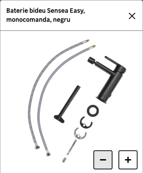 Baterie bideu Sensea Easy, negru