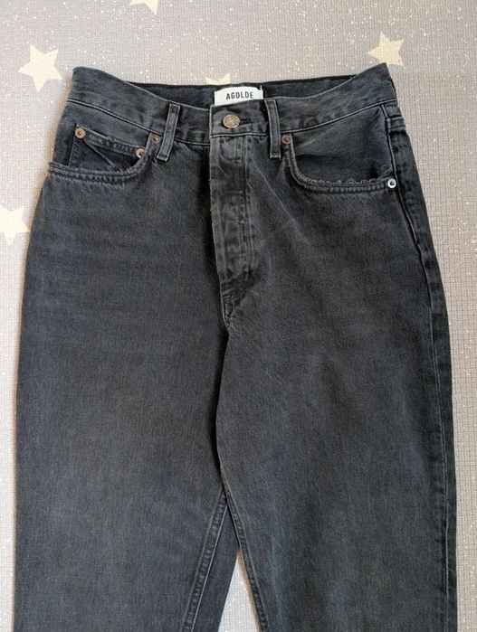 Agolde Fen Dark Grey/Faded Black Cotton Jeans. Size 25