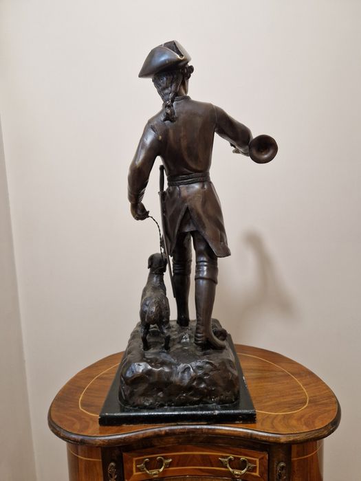 Превъзходна френска антикварна бронзова пластика фигура  статуетка