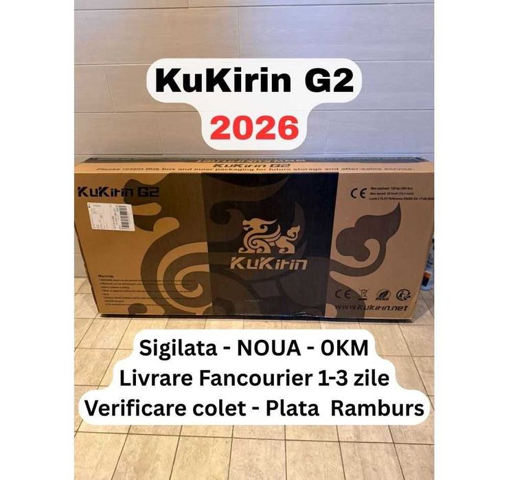 G2 2026‼️SIGILATA Noua‼️Kukirin G2‼️editia 2026‼️ 55 Km/h, Motor 800W Noua Sigilata 0 KM