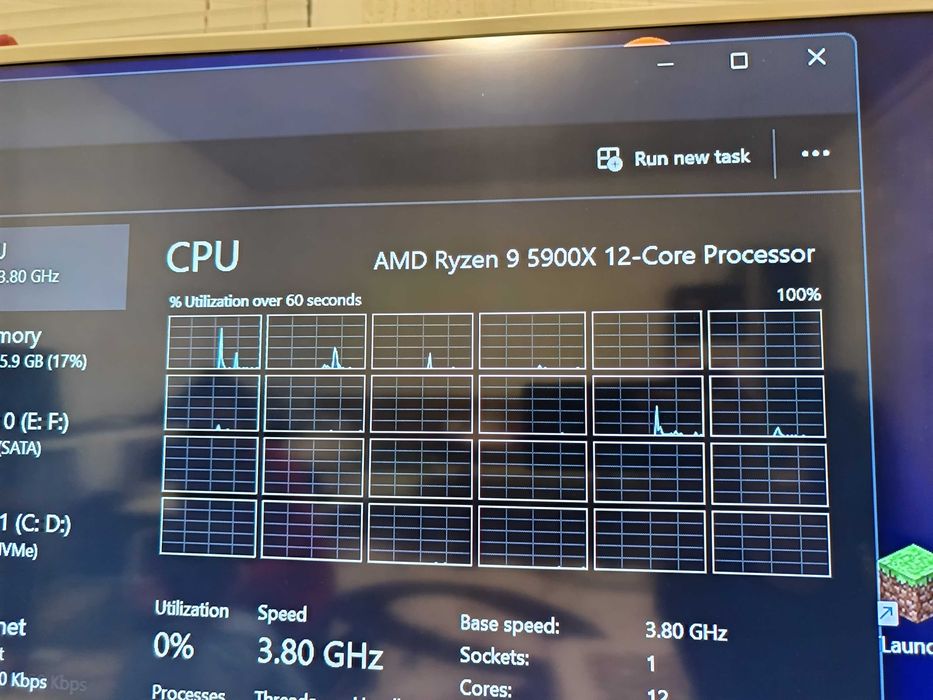 Ryzen 9 5900X, ASUS TUF B450M-Plus Gaming, 2x8GB Corsair Vengeance LPX
