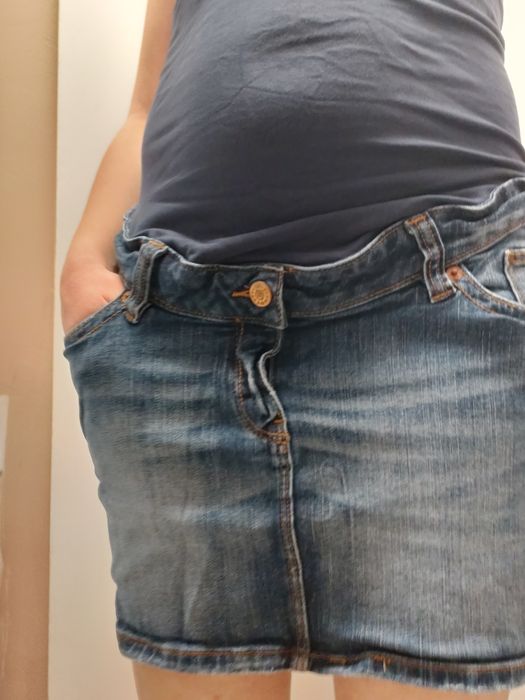 Лятна дънкова пола за бременни H&M Mama размер S