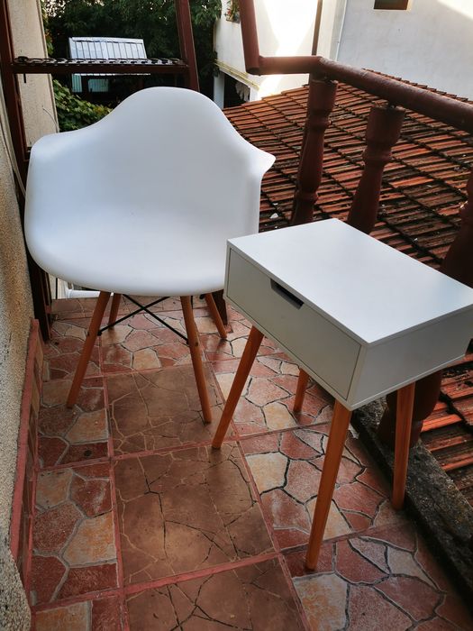 Set balcon terasa bucatarie masuta de cafea cu sertar si scaun