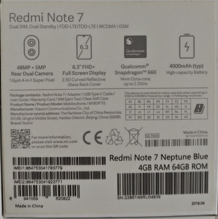Xiaomi redmi note 7