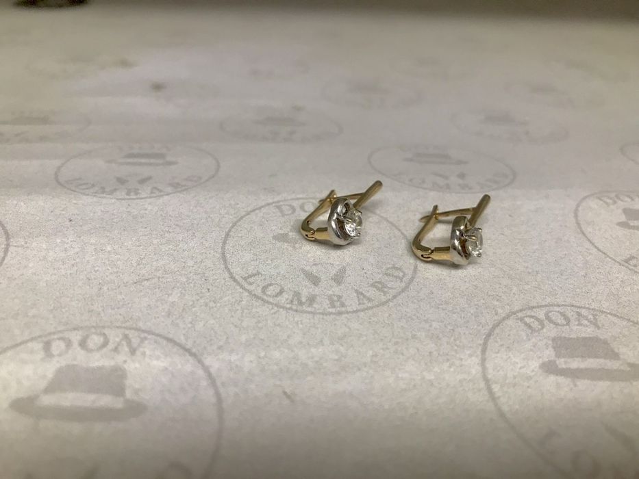 Женские золотые серьги 585