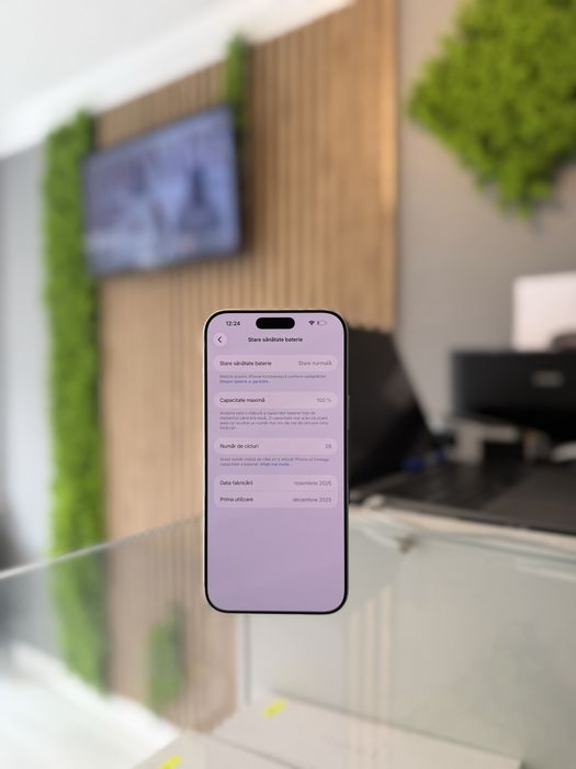 **ATS GSM**iPhone 17 Pro Max 256Gb Silver/Baterie100%/Grad A/Fact+Gar