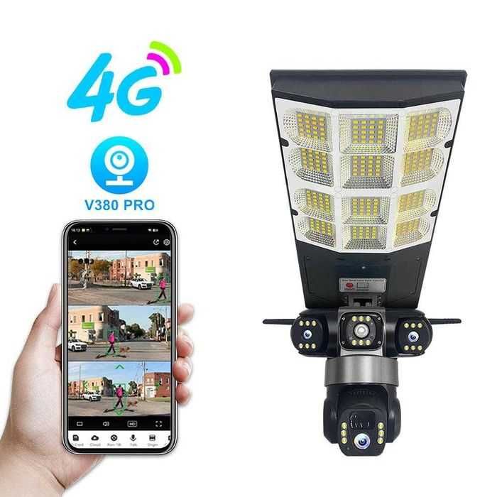 2в1 Улична соларна лампа 1800W с камера 5MP /Wi-Fi V380PRO