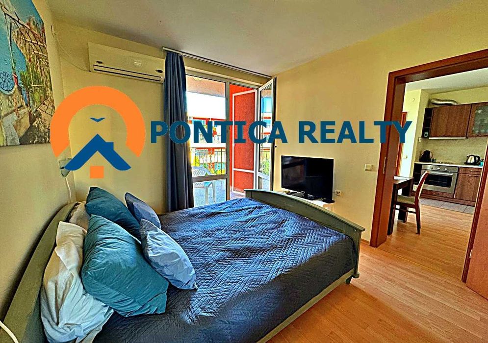 Двустаен апартамент в голям комплекс в Слънчев Бряг