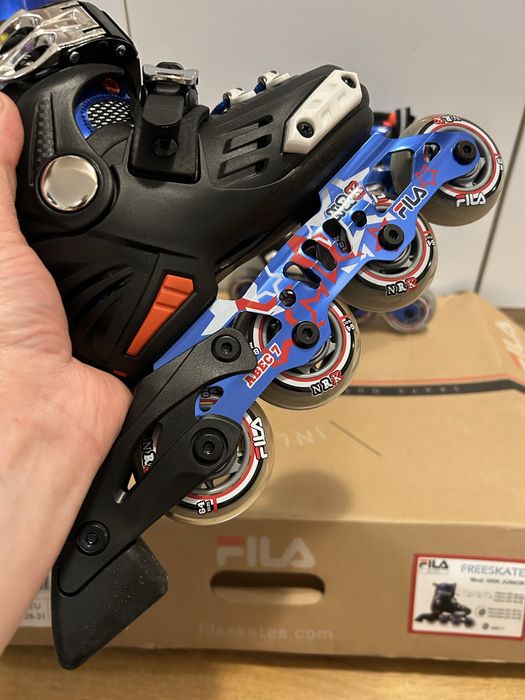 Patine Rotile Role FILA Nrk Junior, marime 28-31, noi, aluminiu
