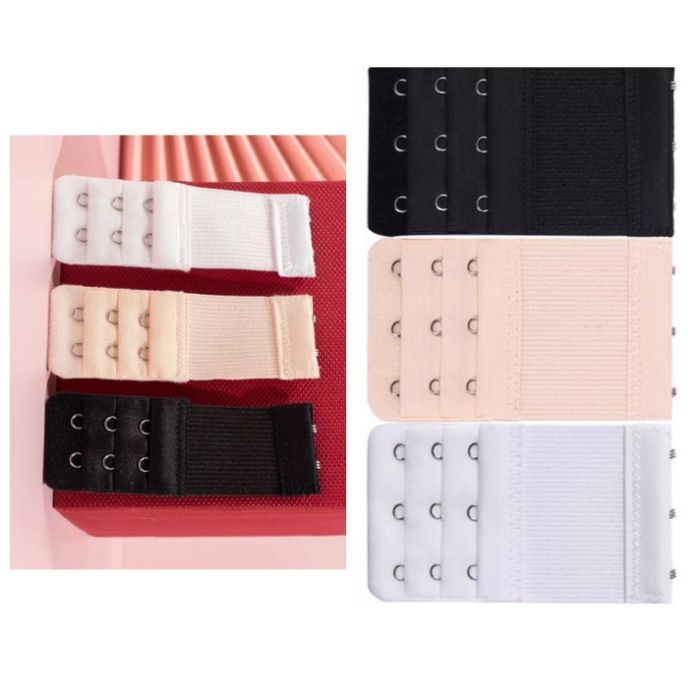 Удължител за сутиен от полиестер 3 броя - телесен, бял и черен цвят