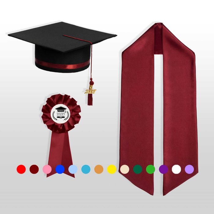 Toca, Esarfa si Cocarda, Set Nepersonalizat, Visiniu, Liceu, Facultate
