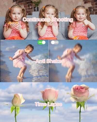 Нова Розова фото камера 1080P 44MP за деца и начинаещи с карта 32GB