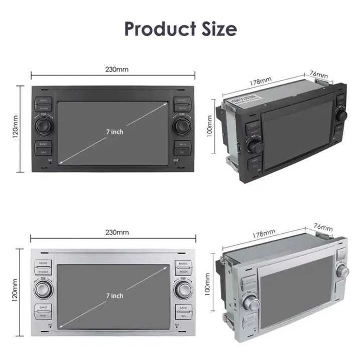 Navigatie 1-8GB Android Ford Focus 2 KUGA Transit Fiesta C max Carplay