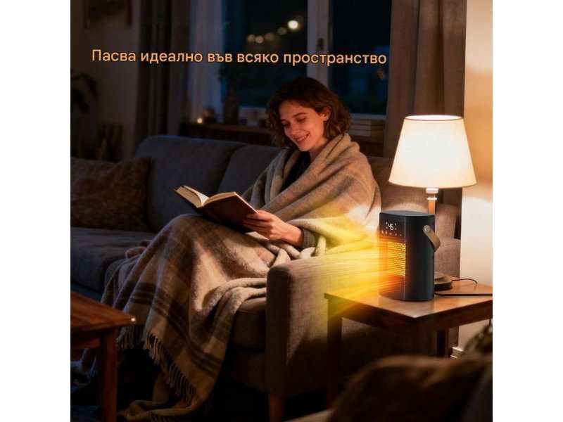 Керамичен Отоплител с Дистанционно Xylozon XY-617S, 1500W, Черен