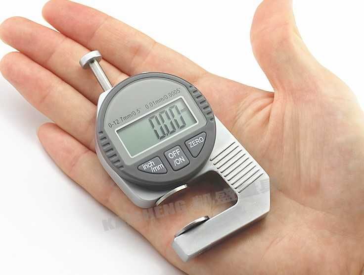 Цифровой толщиномер 0-12,7 мм для бумажной пленки кожи с достакой