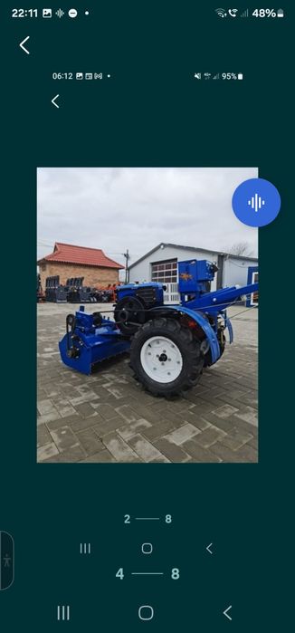 Tocator de resturi vegetale motocultor zubr, kentaur tractor mic