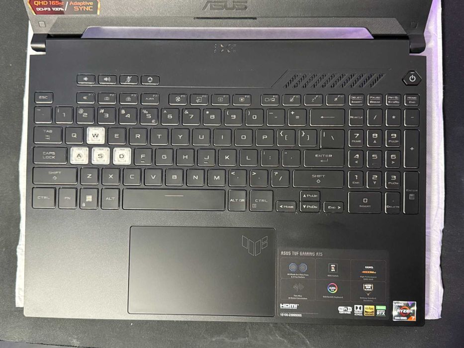 Laptop GAMING - Asus TUF A15.6 inch 2560x1440 165 HZ | 32GB RAM DDR5 | RTX 3060 | Ryzen 7 6800H | SSD 990 PRO 1TB