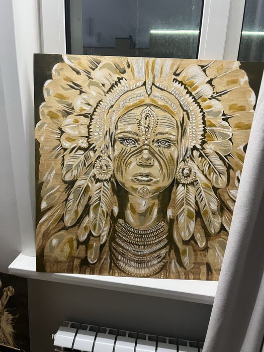 Картины гравировка с росписью