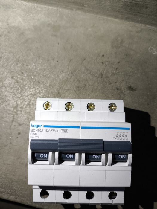 Siguranță automată modulară  50A trifazată.