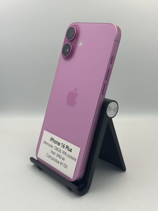 Iphone 16 Plus - 128GB, 99% baterie, 1 an garantie