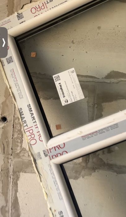 Рама оконная с дверью